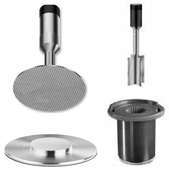 Figure 1. Rheometer accessory setup with roughened geometry, vane rotor, and grooved cup