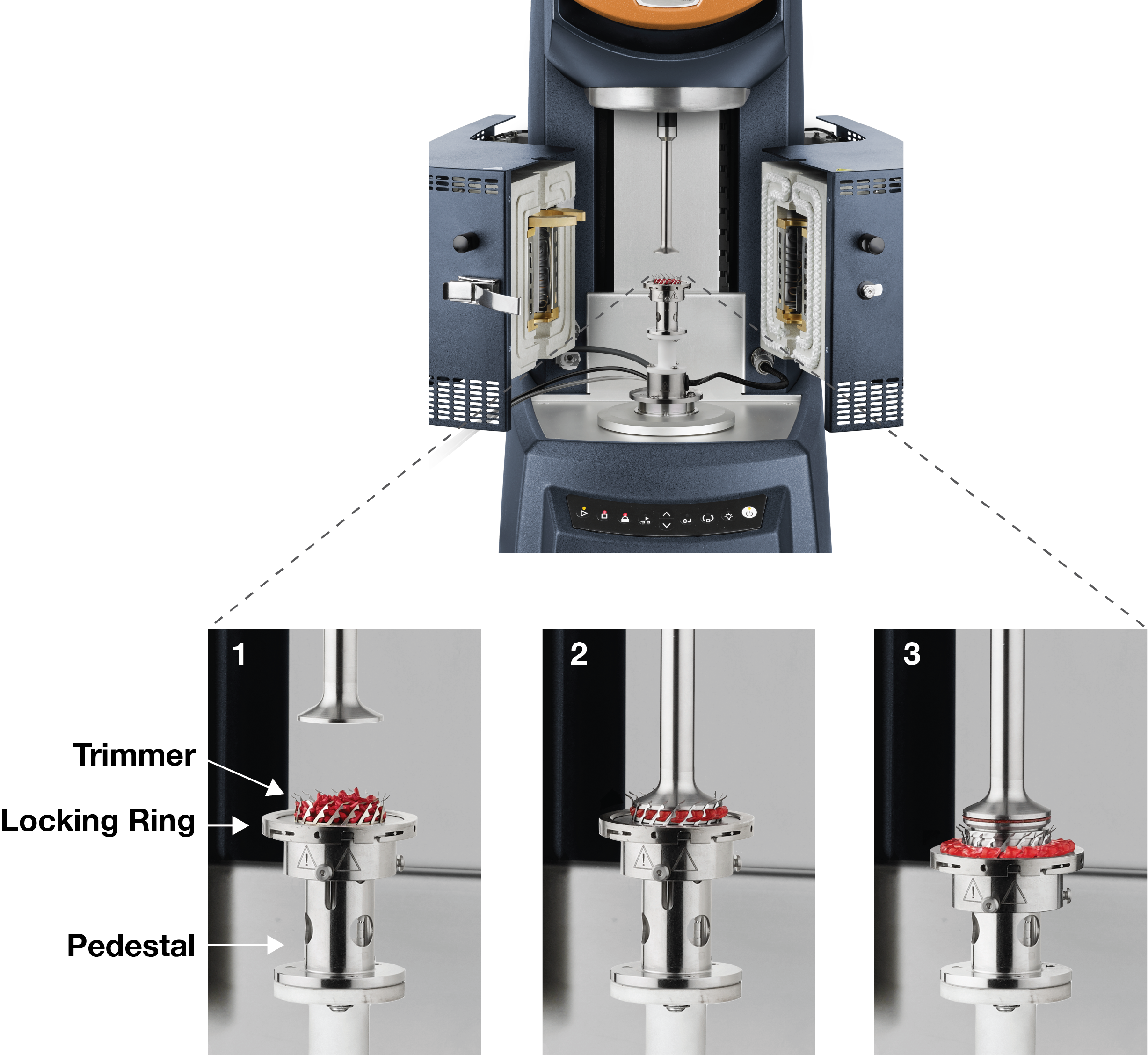 Figure 1. Automated sample trimming with the auto-trim accessory.