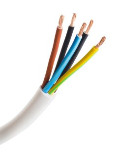 closeup of a electric cable