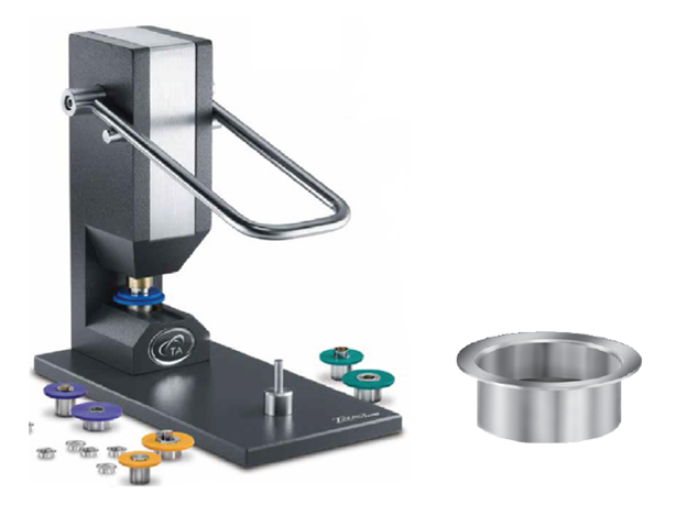 Figure 2. Picture of Tzero Pan (left) and Press