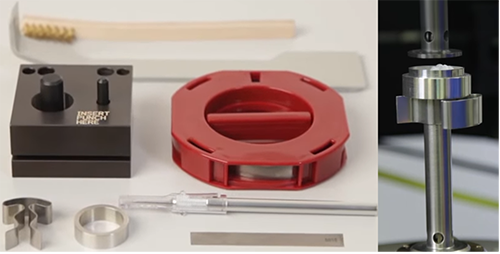 Figure 3. TA Instruments ARES-G2 melt ring kit, allowing for sample loading from pellet feedstock.
