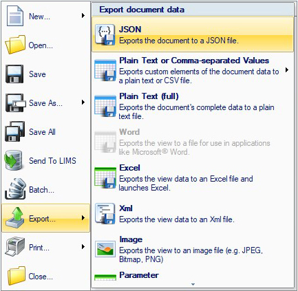 Figure 1. Manual export to JSON file Figure 1. Manual export to JSON file