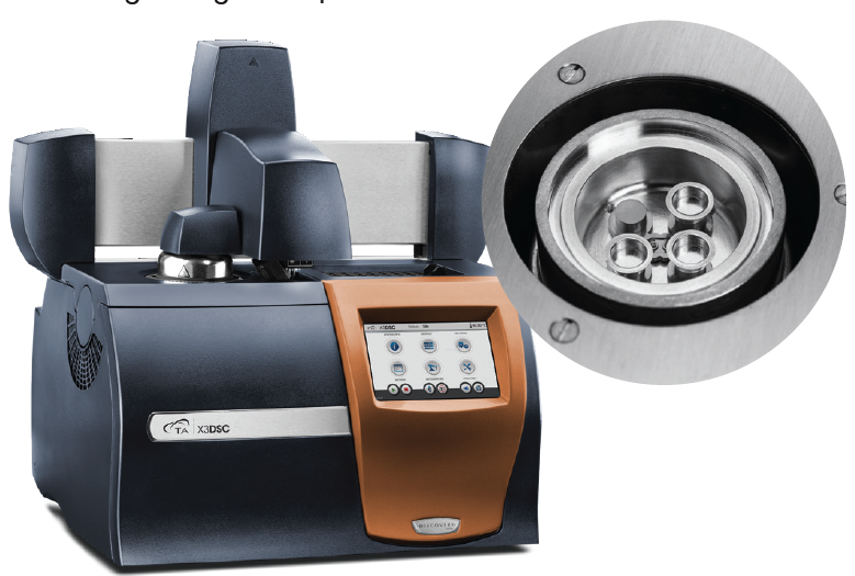 Figure 1. TA Instruments Discovery X3® DSC and Cell